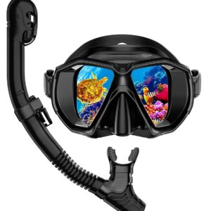 Snorkeling Gear for Adults Scuba Mask Set with Nose Cover Anti Fog Diving Mask with Dry Top Snorkel for Mens Womens Travel Swim Scuba Diving Snorkeling with Bag Snorkeling Gear for Adults Scuba Mask Set with Nose Cover Anti Fog Diving Mask with Dry Top Snorkel for Mens Womens Travel Swim Scuba Diving Snorkeling with Bag