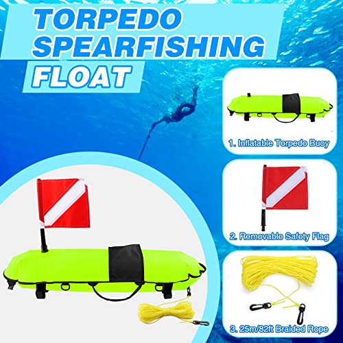 Spearfishing Buoy Review Owekfifv Torpedo Float with Dive Flag and Safety Rope Spearfishing Buoy Review Owekfifv Torpedo Float with Dive Flag and Safety Rope