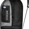 Stahlsac Panama Mesh Backpack: Convienent 103L size, ideal for dive gear, dry pockets, BLACK