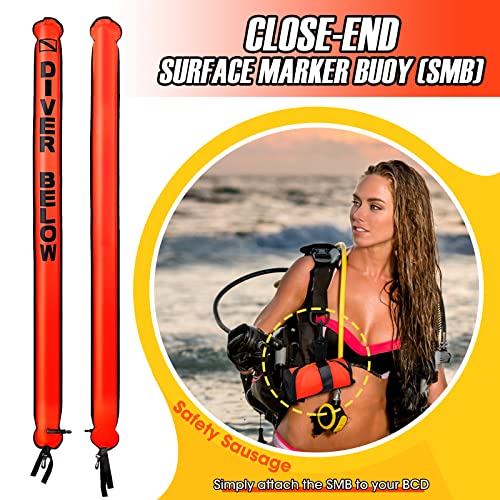 Surface Marker Buoy Set Review Owekfifv SMB SET Best Diving Safety Gear