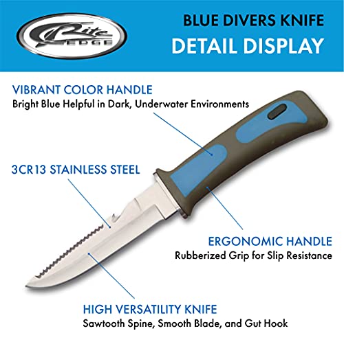SZCO 210424-BL Dive Knife Review Best Blue Diving Knife for Underwater Adventures