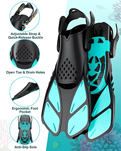 Viginsul Snorkel Set Review Best Full Face Snorkel Mask and Adjustable Swim Fins
