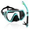 WACOOL Professional Snorkeling Snorkel Diving Scuba Package Set with Anti-Fog Coated Glass Purge Valve and Anti-Splash Silicon Mouth Piece for Men Women (Adults,Malachite Green) WACOOL Professional Snorkeling Snorkel Diving Scuba Package Set with Anti-Fog Coated Glass Purge Valve and Anti-Splash Silicon Mouth Piece for Men Women (Adults,Malachite Green)