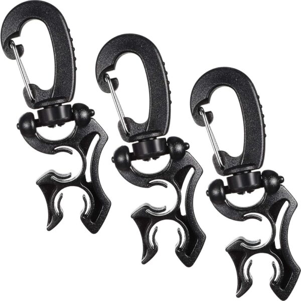 Weewooday 3 Pieces Diving Hose Holder Clip Scuba Accessories Diving Double BCD Hose Clip with Snap Hook Buckle for Snorkeling Accessories Weewooday 3 Pieces Diving Hose Holder Clip Scuba Accessories Diving Double BCD Hose Clip with Snap Hook Buckle for Snorkeling Accessories