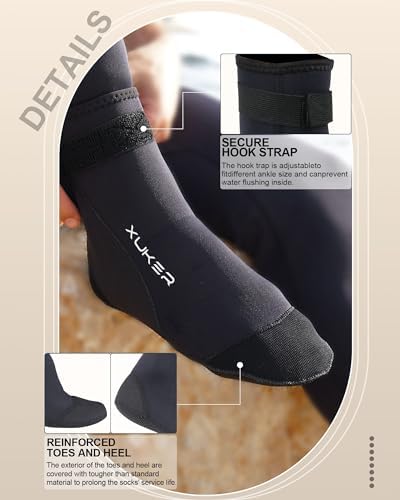 XUKER Neoprene Water Socks Review Best Beach Volleyball Socks for Outdoor Water Sports